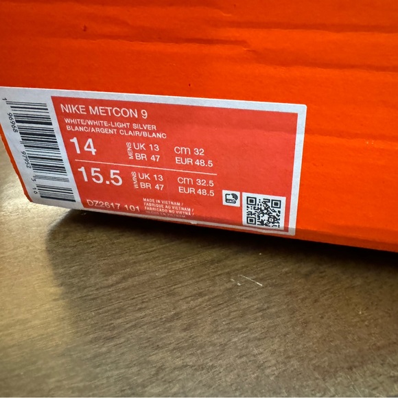 Nike Metcon 9 | Men’s Size 14 | White/Silver/Orange - Picture 8 of 8